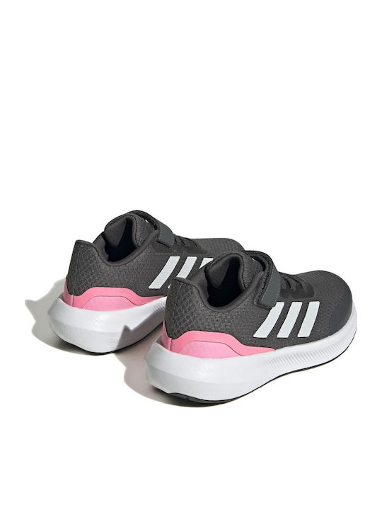 Runfalcon 3.0 El K Kids Sports Shoes Running with Hoop & Loop Closure Gray Six / Crystal White / Beam Pink