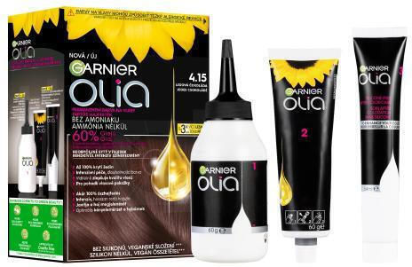 Garnier Olia Βαφή Μαλλιών Χωρίς Αμμωνία 4.15 Παγωμένο Σοκολατί 60gr