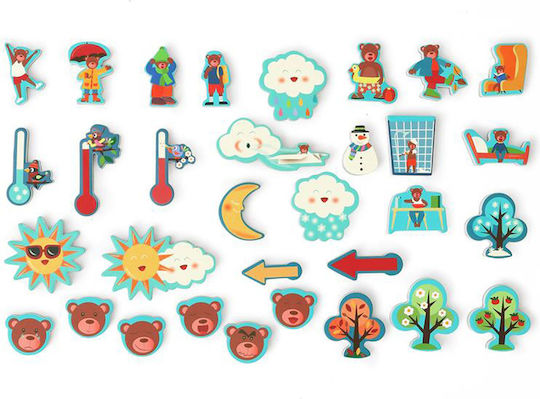 Scratch Europe Edulogic Ημερήσιο Πρόγραμμα Educational Time Learning Game made of Wood for 4+ years old Years Old