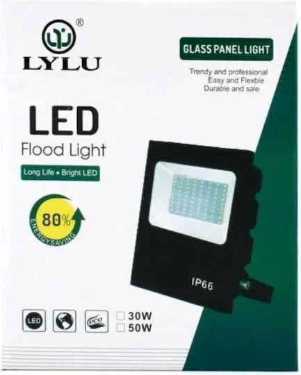 Στεγανός Προβολέας LED 30W Ψυχρό Λευκό 6000K IP66