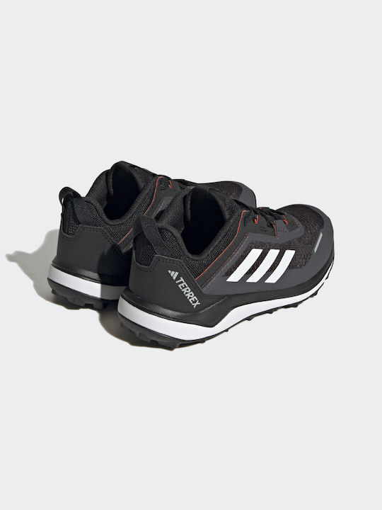 Terrex Agravic Kids Sports Shoes Running with Laces Core Black Crystal White Solar Red