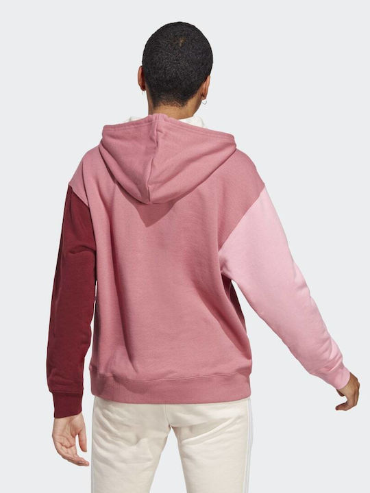 Adidas Essentials Women's Long Hooded Sweatshirt Pink Strata / Wonder Quartz / Shadow Red / Bliss Pink