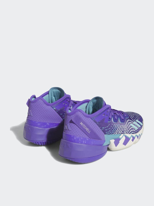 D.O.N. Issue 4 inalti Pantofi de baschet Purpuriu Rush / Off White / Clear Aqua