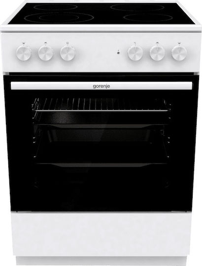 Gorenje Κουζίνα 71lt με Κεραμικές Εστίες Π60εκ. Λευκή