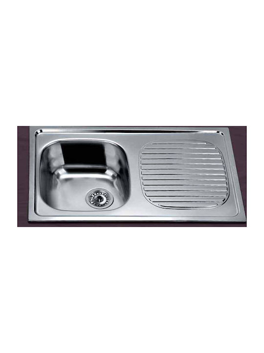 Gloria Arem Hotel I 20-6105 Drop-In Sink Inox Satin W80xD48cm Silver