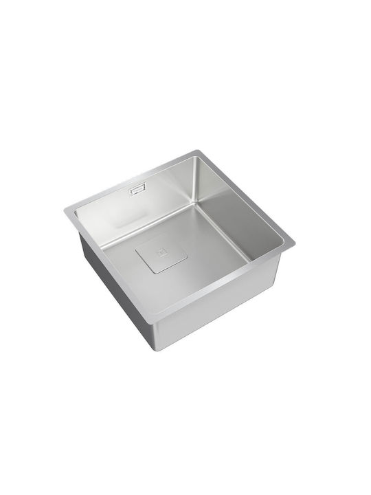 Teka FlexLinea RS15 40.40 Υποκαθήμενος Νεροχύτης Inox Σατινέ Μ44xΠ44cm Ασημί