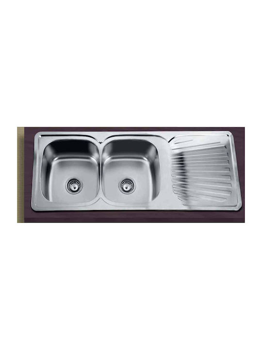 Gloria Oregon 18-1205 Drop-In Мивка Inox Сатен Ш118xД48см Сребрист