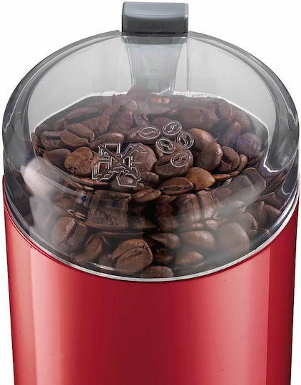 Bosch Râșniță electrică pentru cafea 180W cu capacitate de boabe 75gr Roșu
