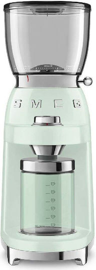 Smeg Râșniță electrică pentru cafea 150W cu capacitate de boabe 350gr și 30 niveluri de măcinare Turcoaz