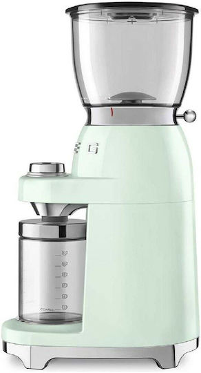 Smeg Râșniță electrică pentru cafea 150W cu capacitate de boabe 350gr și 30 niveluri de măcinare Turcoaz