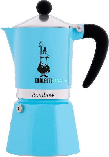 Bialetti Rainbow Μπρίκι Espresso 6cups Μπλε