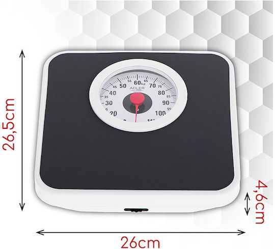 Adler Mechanical Bathroom Scale Black AD 8178