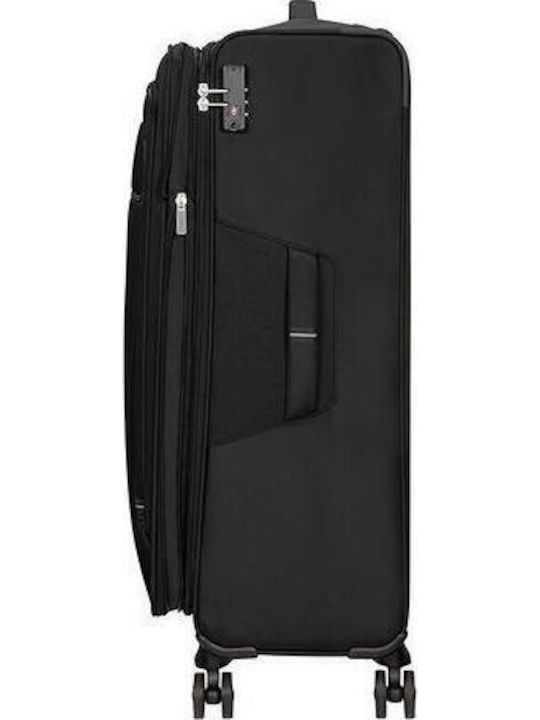 American Tourister Crosstrack Μεγάλη Βαλίτσα Ταξιδίου Υφασμάτινη Μαύρη με 4 Ρόδες Ύψους 79εκ.