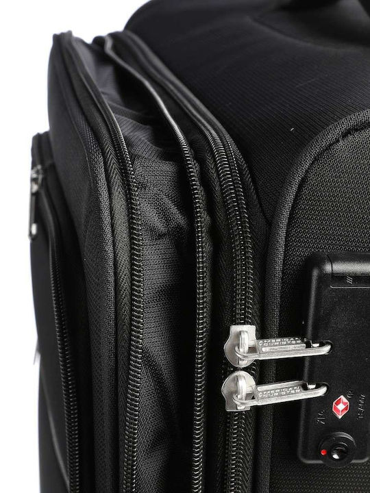 American Tourister Crosstrack Μεγάλη Βαλίτσα Ταξιδίου Υφασμάτινη Μαύρη με 4 Ρόδες Ύψους 79εκ.
