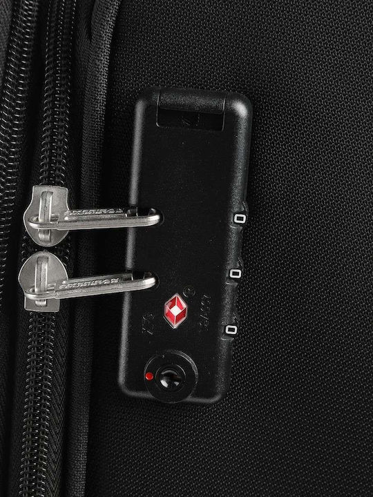 American Tourister Crosstrack Μεγάλη Βαλίτσα Ταξιδίου Υφασμάτινη Μαύρη με 4 Ρόδες Ύψους 79εκ.