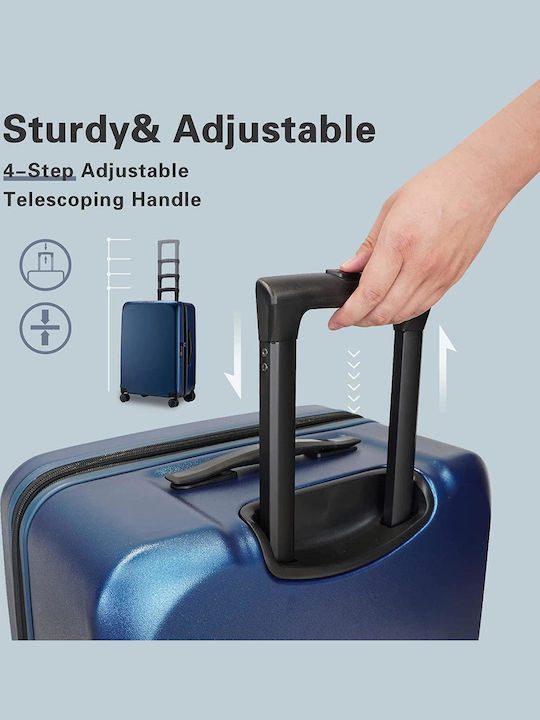 Verage Freeland Große Hartschale Blaue Reisekoffer Mit 4 Rädern Höhe 79cm