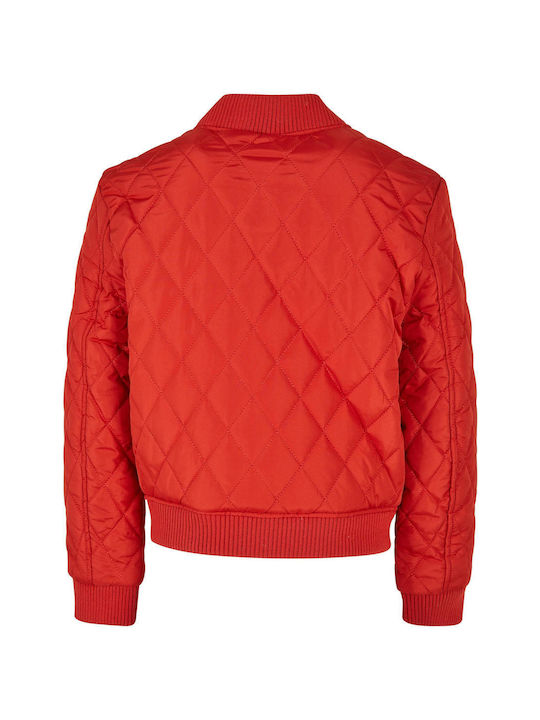 Urban Classics Kids Quilted Jacket short Red