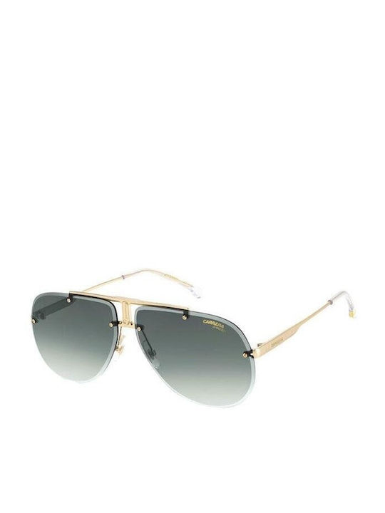 Carrera Sunglasses with Gold Metal Frame and Green Gradient Lenses 1052/S L0J/9K