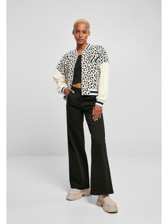 Long Women's Sweatshirt Jacket Ecru