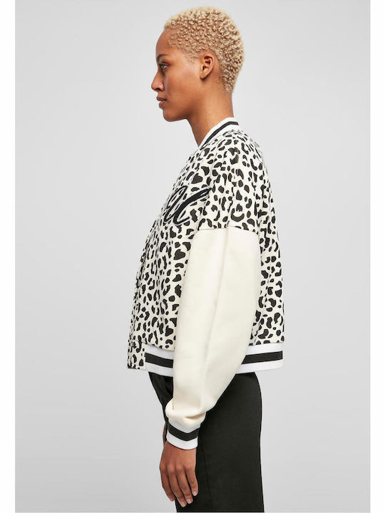 Long Women's Sweatshirt Jacket Ecru