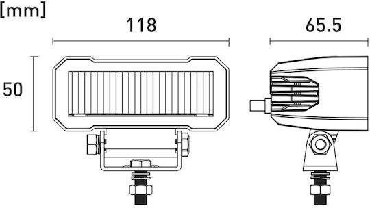 Kamar Waterproof Headlights Car in Bar Shape LED 10 - 30V 20W 11.2cm 1pcs