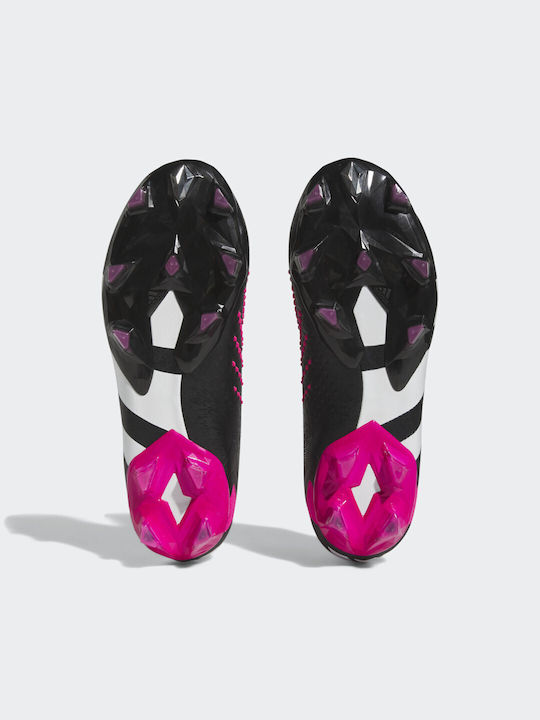 Adidas Predator Accuracy.1 Low Football Shoes FG with Cleats Core Black / Cloud White / Team Shock Pink 2