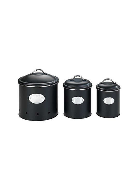 Wenko Nero Vase General Use with Lid Metallic Black 1000ml
