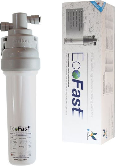 Doulton Ecofast Water Filtration System Single Under Sink / Central Supply Micron 3/8'' with Replacement Filter Doulton Ultracarb SI 0.5 μm