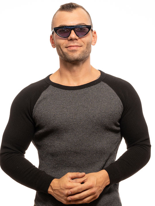 Sting Unisex Sunglasses with Black Frame and Blue Lens SST367 700K
