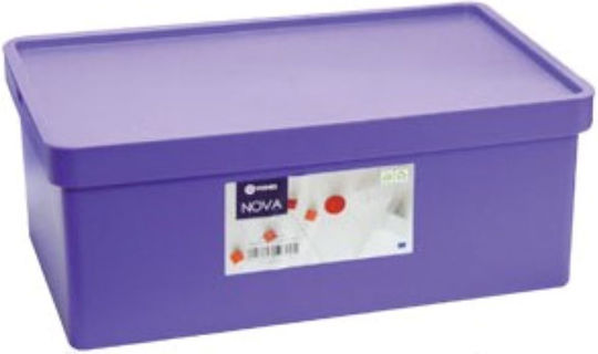 Viomes Nova Plastic Storage Box with Lid Amethyst 28x18.5x13.5cm