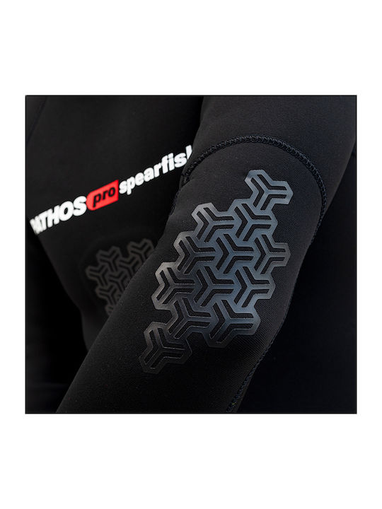 Pathos Onyx Shaved Wetsuit Jacket with Chest Pad for Speargun Black 3mm