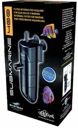 Haquoss Submarine 400 Internal Filter for Aquariums up to 30lt with Performance 400lt/h