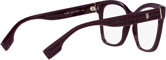 Burberry Sylvie Plastic Eyeglass Frame Butterfly Black BE2363 3979