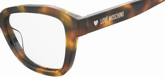 Moschino Women's Acetate Prescription Eyeglass Frames Brown Tortoise MOL606/TN 05L