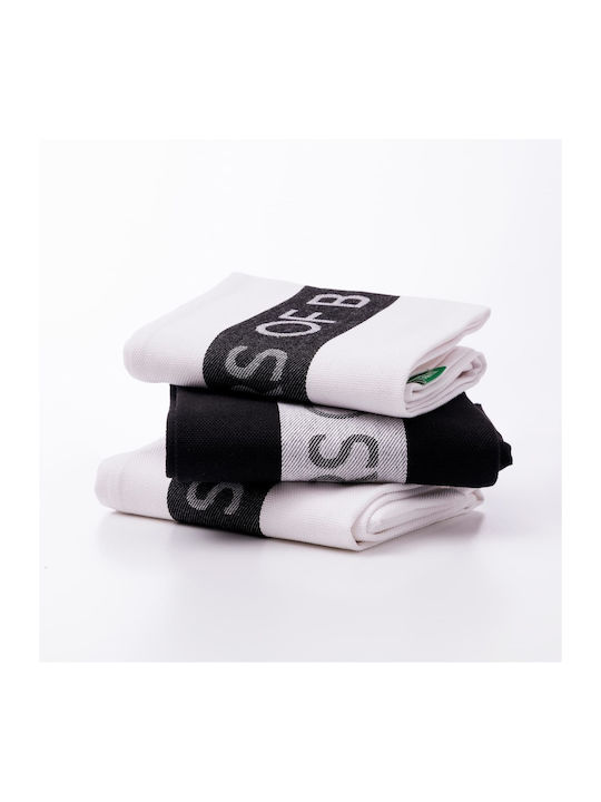 Benetton Kitchen Towels from 100% Cotton Black & White 3 Pieces