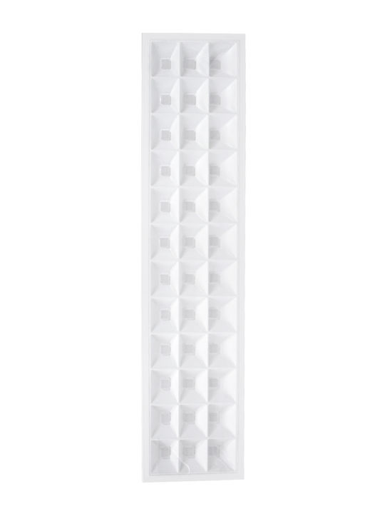 GloboStar Zeus Παραλληλόγραμμο Χωνευτό LED Panel 48W με Ψυχρό Λευκό Φως 6000K 120x30εκ.