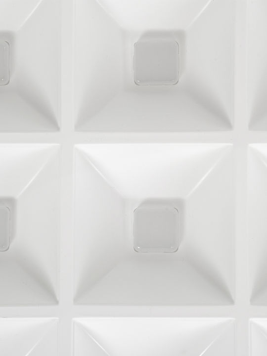 GloboStar Zeus Parallelogramm Vertieft LED Panel 48W mit Warmes Weiß Licht 2700K