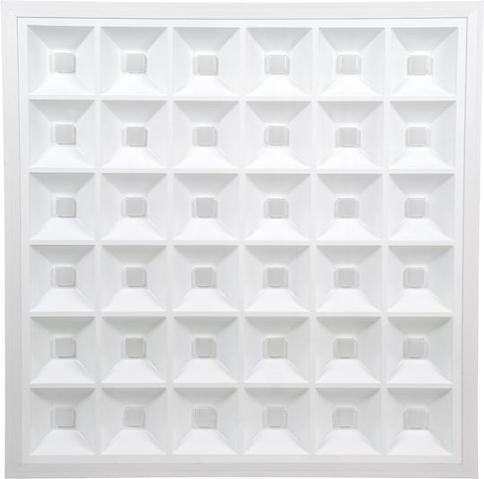 GloboStar Zeus Τετράγωνο Χωνευτό LED Panel 48W με Θερμό Λευκό Φως 2700K 60x60εκ.