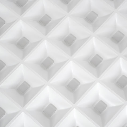 GloboStar Zeus Τετράγωνο Χωνευτό LED Panel 48W με Φυσικό Λευκό Φως 4500K 60x60εκ.