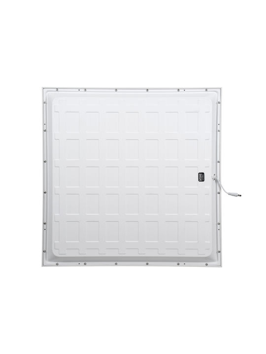 GloboStar Zeus Square Recessed LED Panel 48W with Warm White Light 2700K 60x60cm