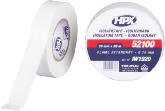 HPX Insulation Tape 19mm x 20m 10pcs 52100 White White