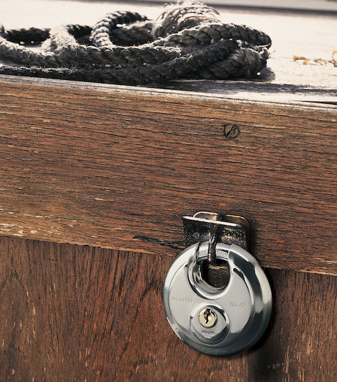 Master Lock Ατσάλινο Λουκέτο Δίσκος με Κλειδί 70mm