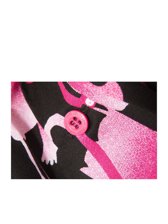 Flamingos Ανδρικό Μποξεράκι Μαύρο με Σχέδια