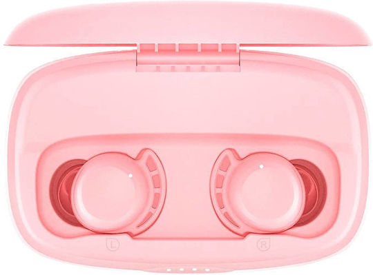 Tribit FlyBuds 3 Bluetooth Handsfree Ακουστικά με Αντοχή στον Ιδρώτα και Θήκη Φόρτισης Ροζ
