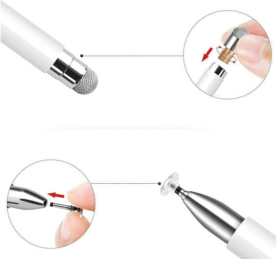 ObaStyle Touchscreen Disc Tip Απλή Γραφίδα Αφής Universal σε Μαύρο χρώμα 6788845