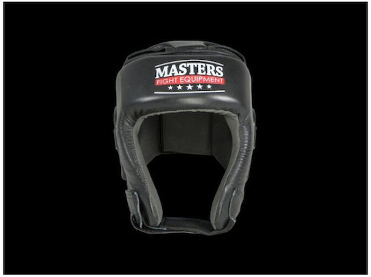 Sport Masters KTOP1 Κάσκα Πυγμαχίας Ενηλίκων Aνοιχτού Τύπου Δερμάτινη Μαύρη