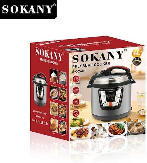 Sokany SK-2401 Multi-Function Cooker 6lt 1000W Silver