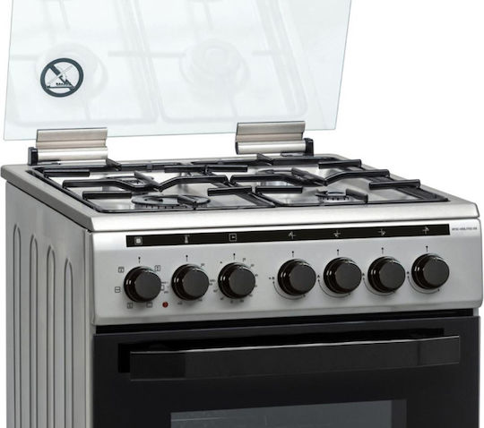 Heinner Κουζίνα 50lt με Εστίες Υγραερίου Π50εκ. Inox
