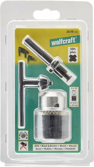 Wolfcraft 2649000 Adapter für Bohrhammer SDS-PUS & Zahnräder Set 3Stück