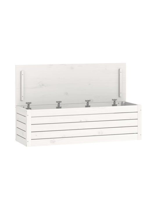 vidaXL Wooden Decorative Trunk White 109x36.5x33cm